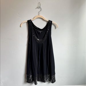 Express Black and Sequin Shift Dress Sz S